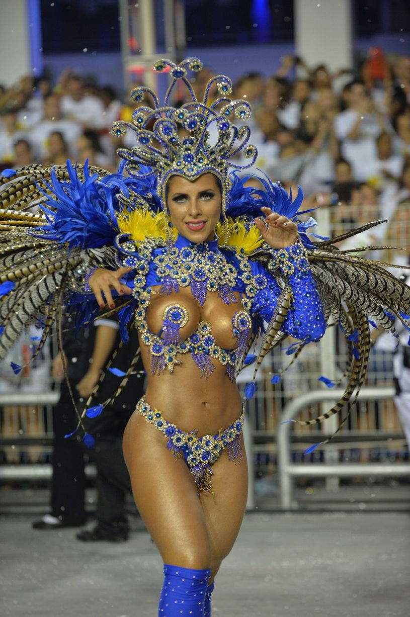 The Gavioes da Fiel samba school's theme for this year's carnival is an homage to Brazilian former football star Ronaldo (Photo Credit: Daily Mirror) 