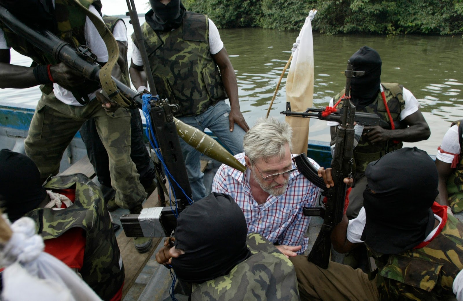 Image result for niger delta militants kidnapping white man