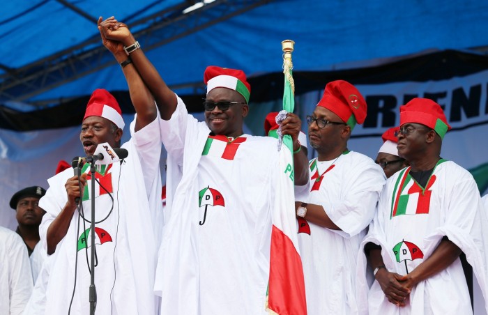 PDP Jonathan Rally EKITI-1 Jonathan Campaigns Fayose The Trent_Fotor PDP Ayo Fayose Goodluck Jonathan