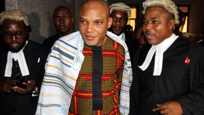 Image result for angry nnamdi kanu and buhari