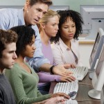 computer teacher class lab students