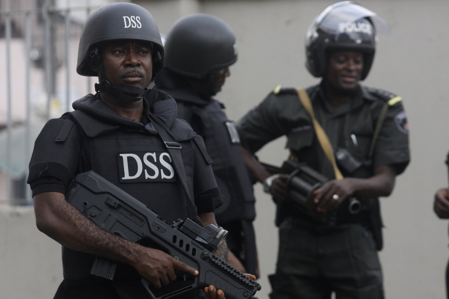 FILE: Officers of the Department Of State Security Services (DSS), Nigeria's Secret Police