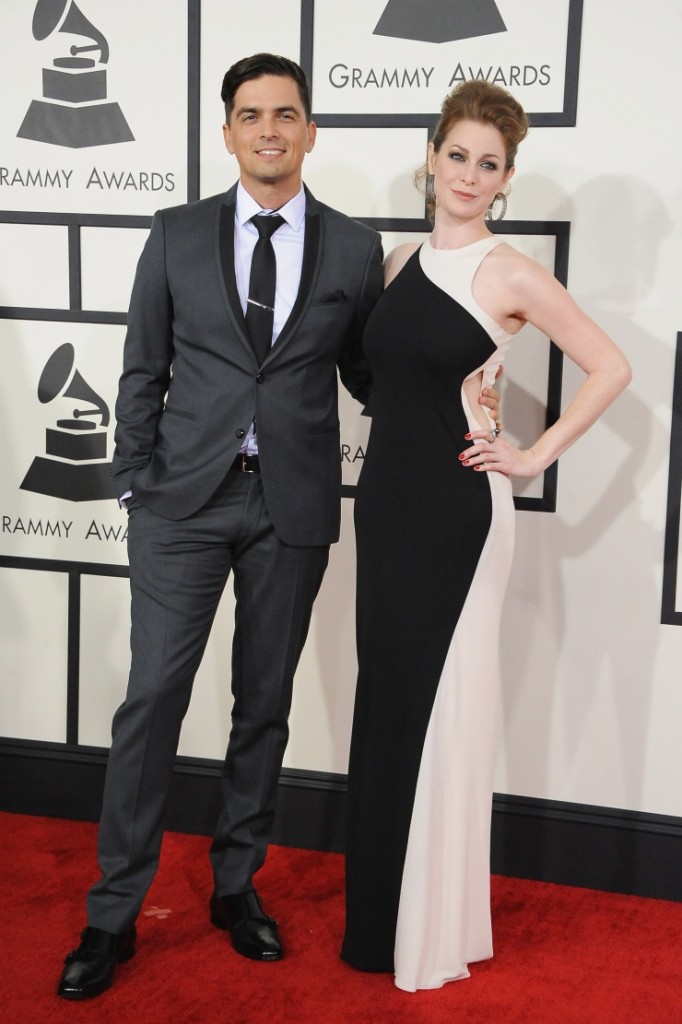 Best Remixed Recording, Non-Classical nominee Andy Caldwell and Esme Bianco arrive at the 56th Annual GRAMMY Awards on Jan. 26 in Los Angeles (Photo Credit: Steve Granitz/WireImage.com)