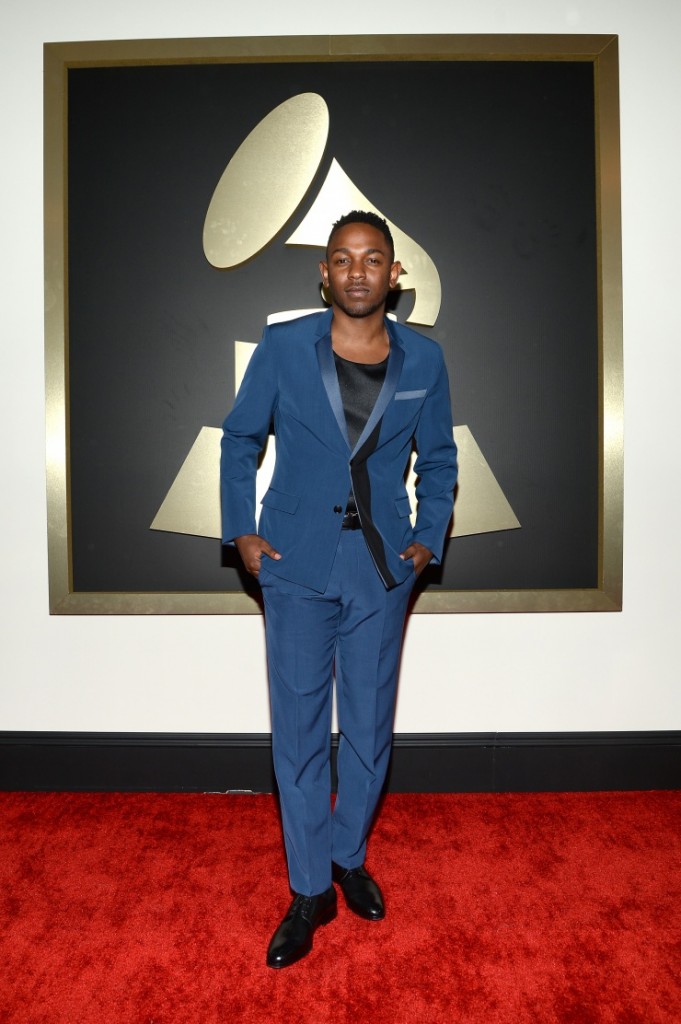 Kendrick Lamar arrives at the 56th Annual GRAMMY Awards on Jan. 26 in Los Angeles (Photo Credit: Larry Busacca/WireImage.com)