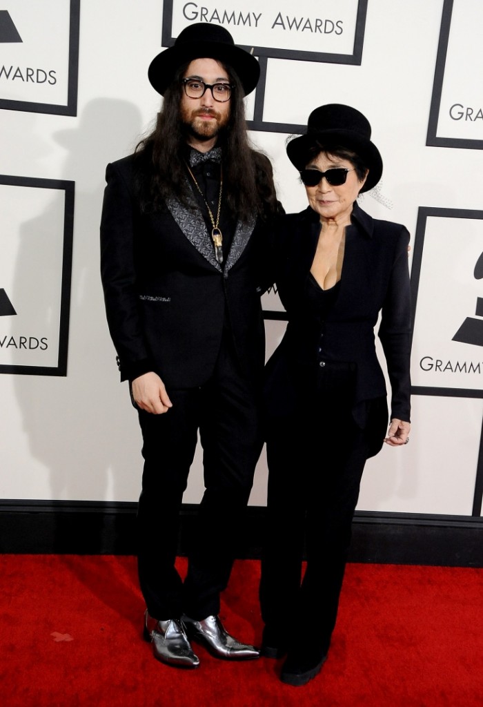 Sean Lennon and Yoko Ono arrive at the 56th Annual GRAMMY Awards on Jan. 26 in Los Angeles (Photo Credit: Steve Granitz/WireImage.com)