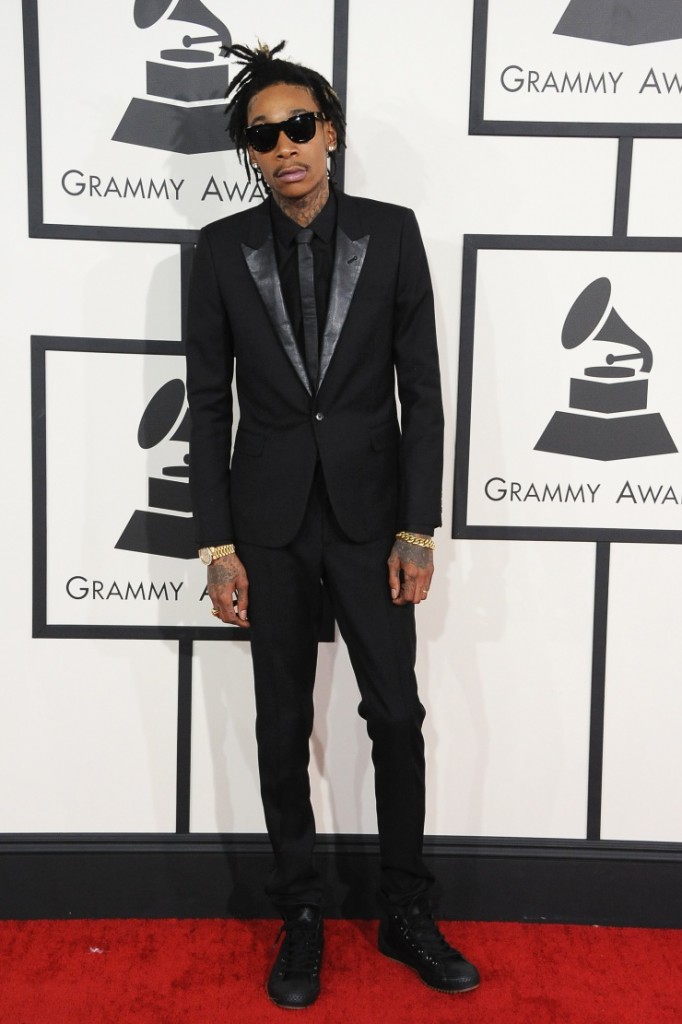 Whiz Kalifa arrives at the 56th Annual GRAMMY Awards on Jan. 26 in Los Angeles (Photo Credit: Larry Busacca/WireImage.com)