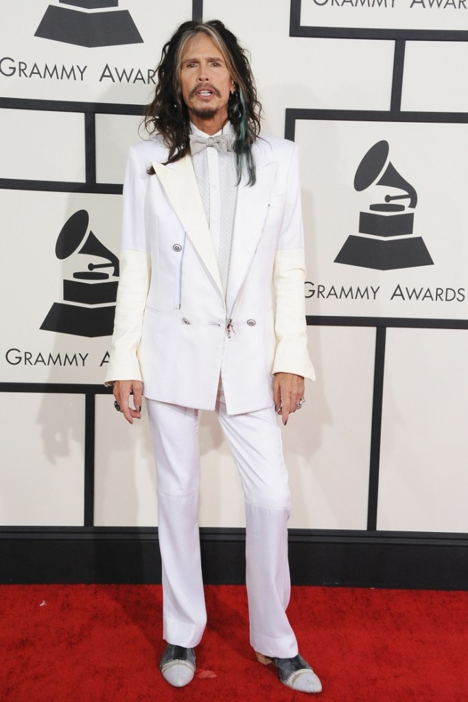 Steven Tyler arrives at the 56th Annual GRAMMY Awards on Jan. 26 in Los Angeles (Photo Credit: Steve Granitz/WireImage.com)