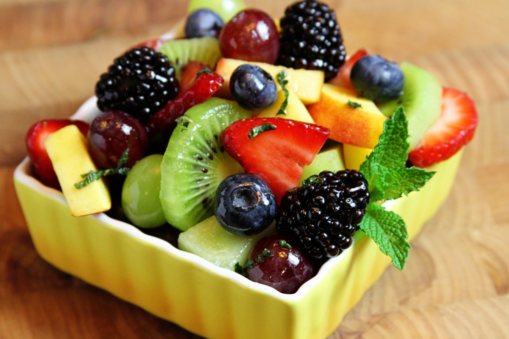 Fresh Fruit Salad with Lime-Honey Dressing