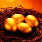 Golden Eggs In Basket The Trent