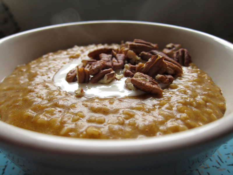 Pumpkin Spice Steel Cut Oatmeal