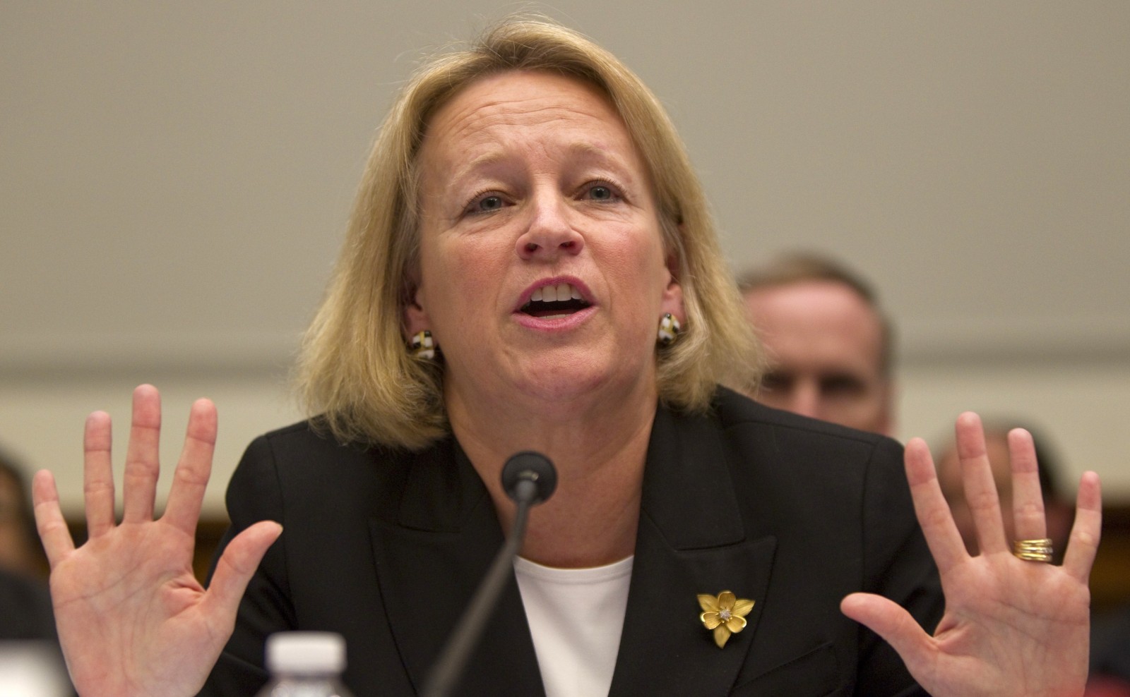 In this May 11, 2010 file photo, Securities and Exchange Commission Chairman Mary Schapiro testifies at a hearing on Capitol Hill in Washington. Schapiro is appearing before Congress Tuesday July 20, 2010, days after the passage of sweeping financial regulation that gives the SEC new powers. (Photo Credit: AP Photo/Evan Vucci, File)