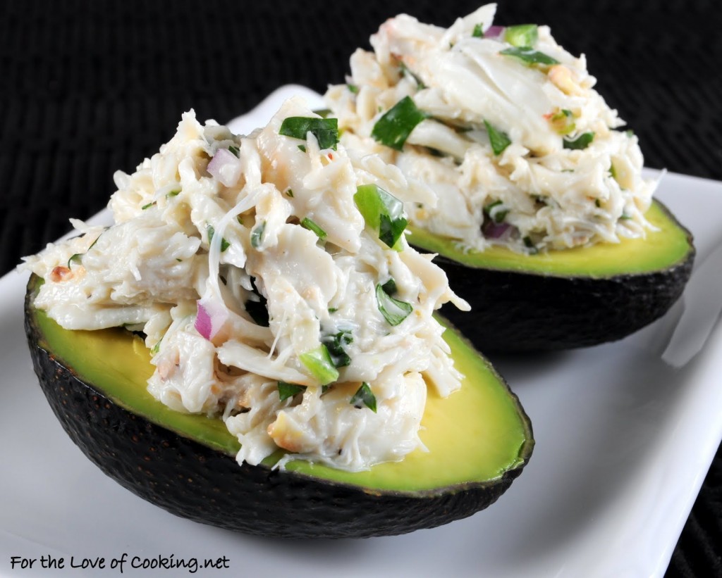 Cilantro and Lime Crab Salad in Avocado Halves The Trent