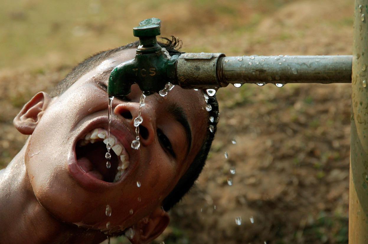 water child drinking