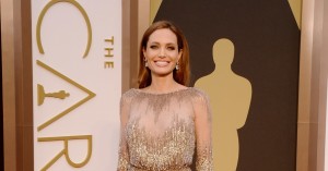 Angelina Jolie arrives the Red Carpet of the 2014 Oscars