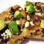 Avocado Pizza with Caramelized Onions