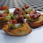 Avocado and Prosciutto Crostini