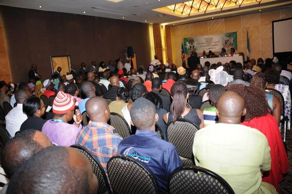 Nigerians at a meeting btw President Jonathan & the Nigerian community in Namibia yday in Windhoek. Photo: Reuben Abati