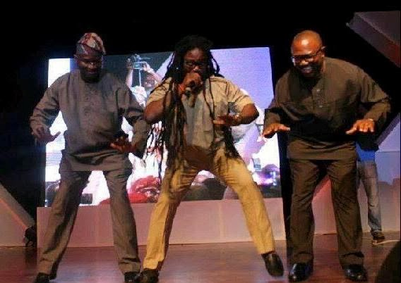 Fashola, Daddy Showkey and Peter Obi dancing Galala