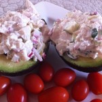 chicken salad stuffed avocados