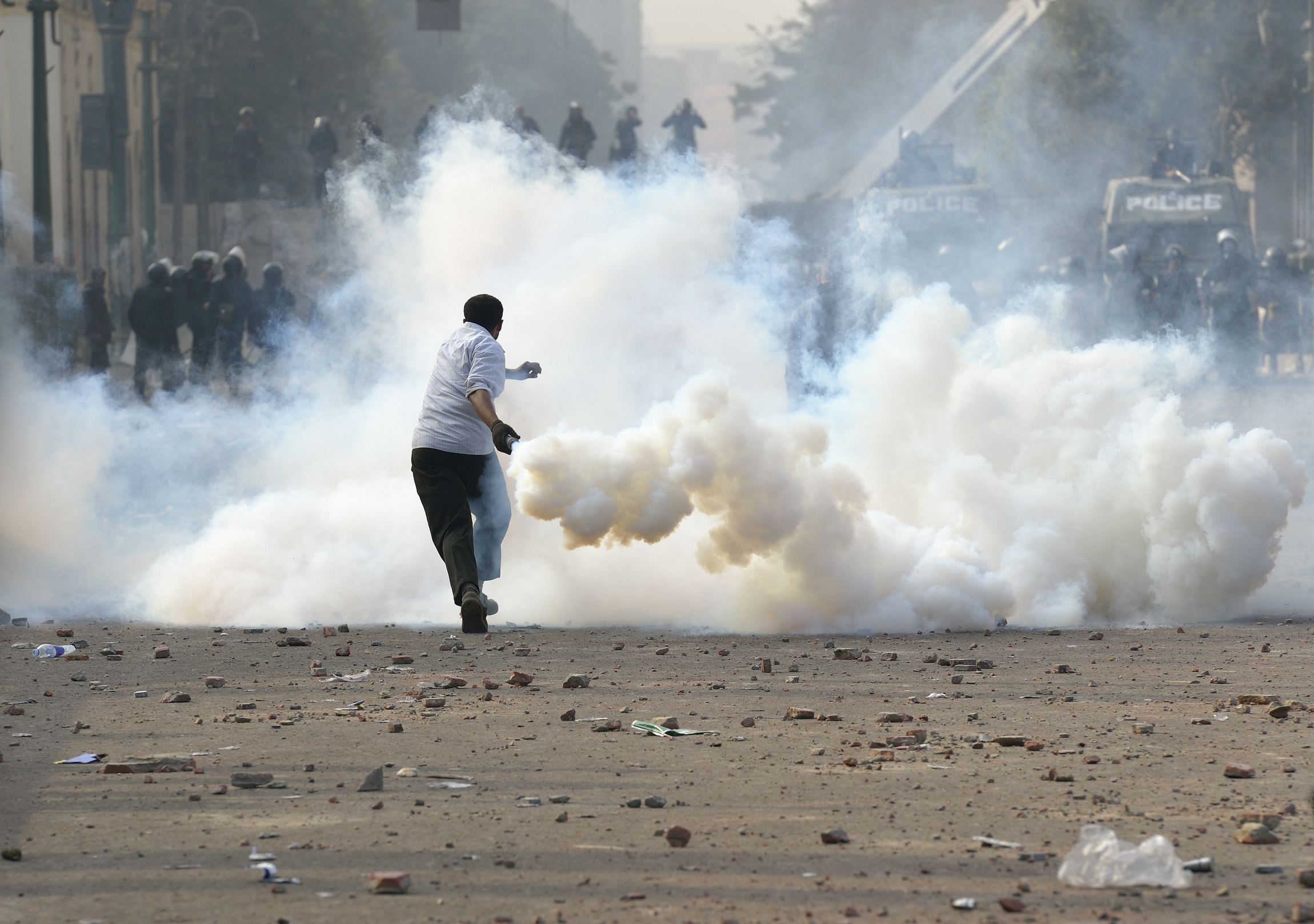 Image result for kenya police throwing teargas