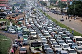 Snapshot of the traffic hold-up on Nyanya Road (Photo Provided by Author)