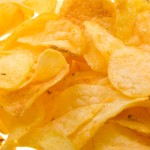 Close-up potato chips background