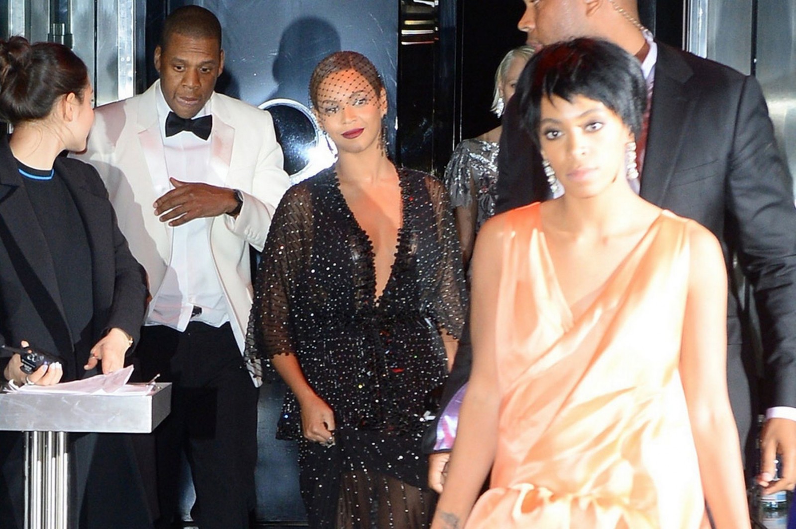 The moment Beyonce, Jay-Z and Solange stepped out of the elevator after the fight