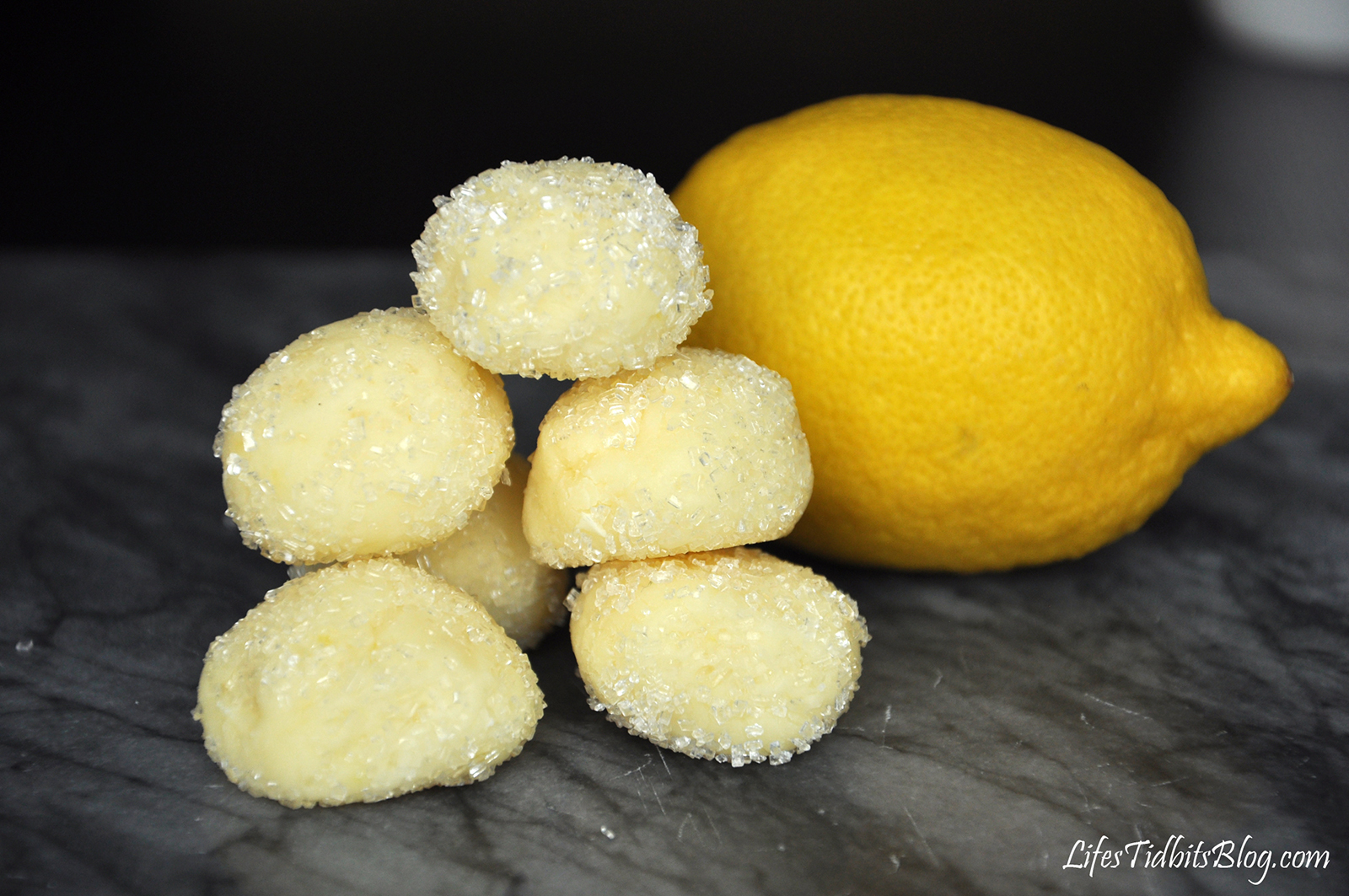 Sparkly White Chocolate Lemon Truffles