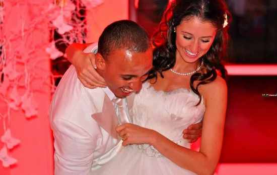 Odemwingie and wife on their wedding day