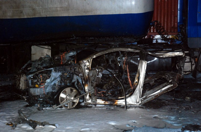 The scene of the blast at Apapa. (Photo Credit: Vanguard)
