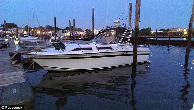 Before the crash: The boat at harbor in New Jersey - where Mr. Gallo lives