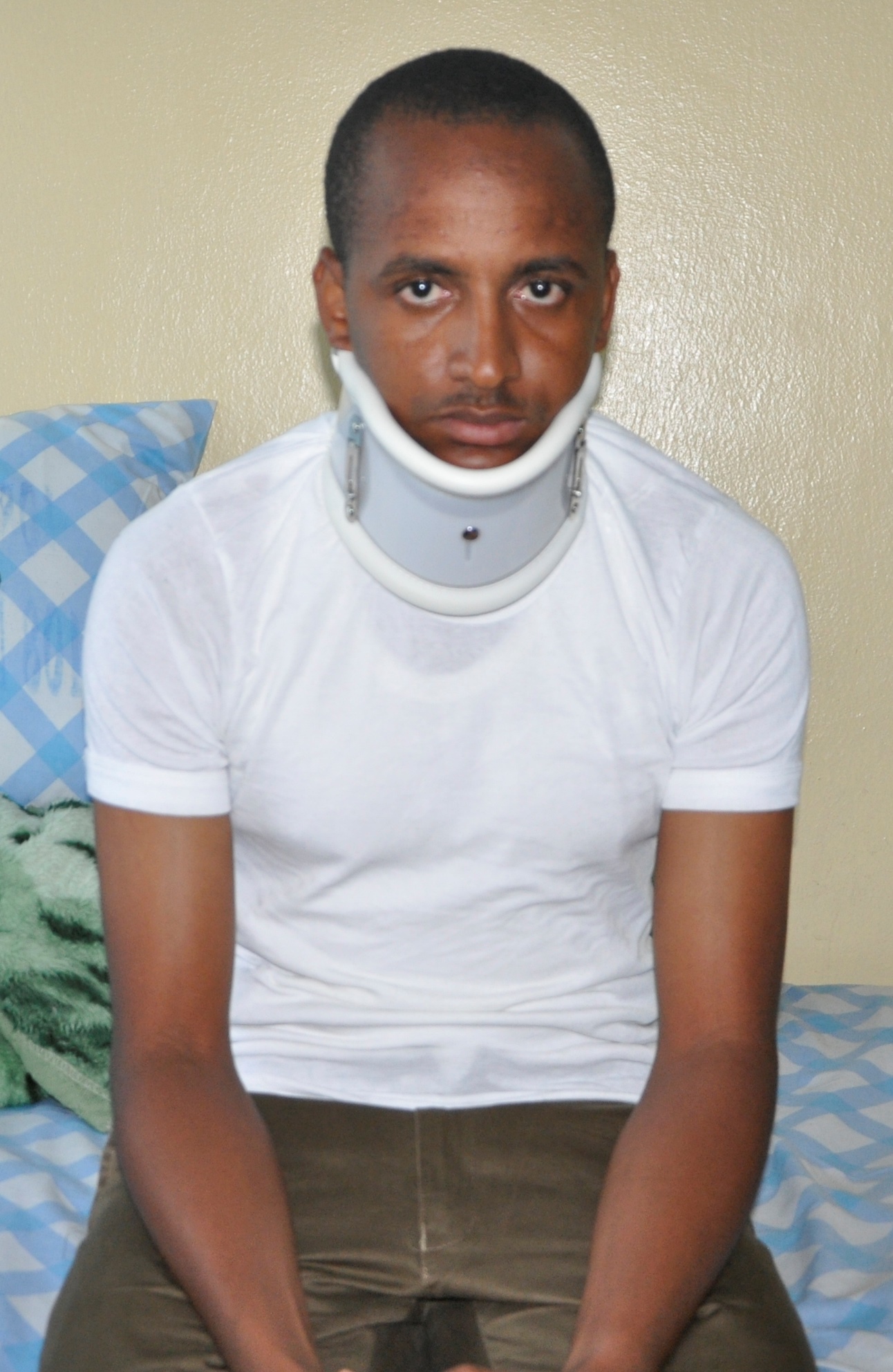 Flight-Lieutenant, NM Halilu of the Nigerian Air Force who survived crash (Photo credit: Defence Headquarters)