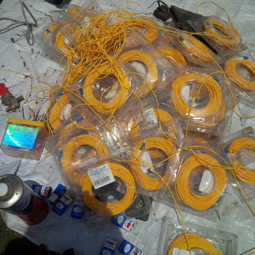 Bomb making equipment recovered in raid on Boko Haram camps in Balmo Forest (Photo: Defence HQRT)