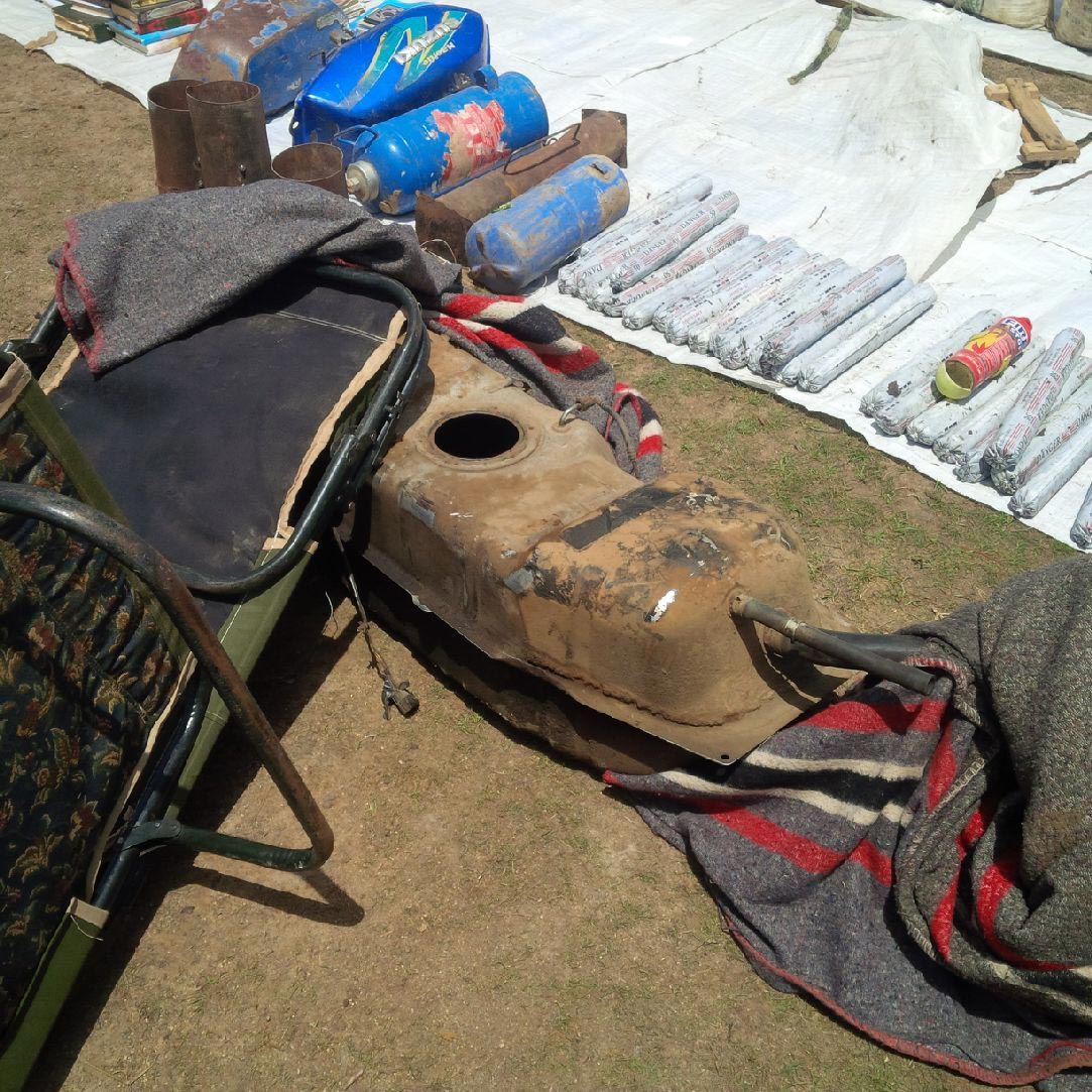 Bomb making materials recovered from Boko Haram terrorists in Balmo Forest (Photo: Defence HQRT)