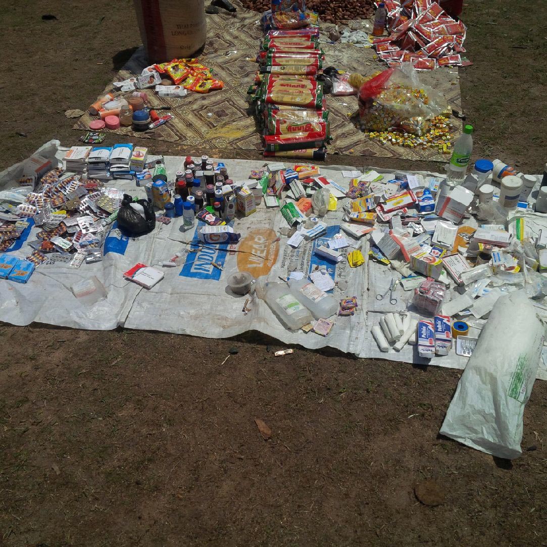Various forms of drugs recovered from the terrorists at Balmo Forest (Photo: Defence HQRT)