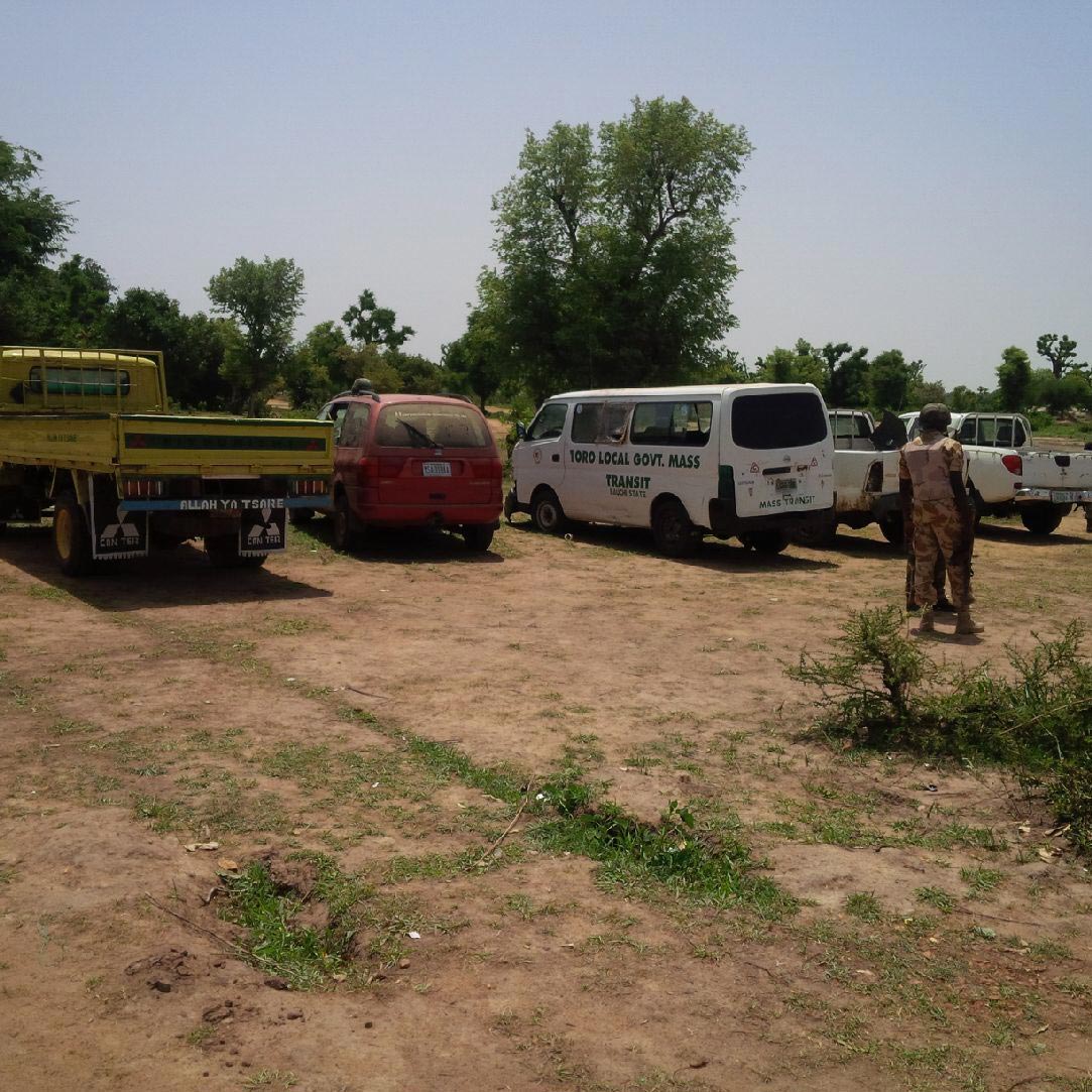 Some vehicles captured from the terrorists at Balmo Forest (Photo: Defence HQRT)