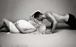 Aguileria and fiance Matthew Rutler,  in a intimate shoot for V magazine (Photo Credits: Mail Online ) 