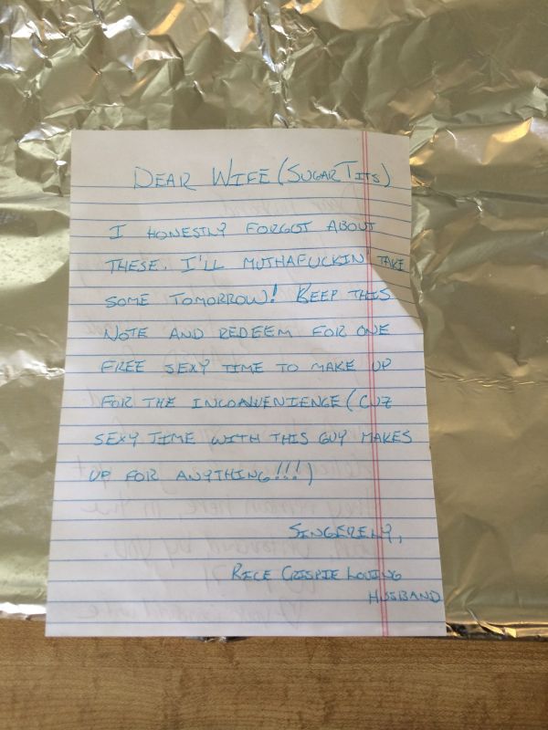 Couple funny note (Photo Credit: Huffington Post)