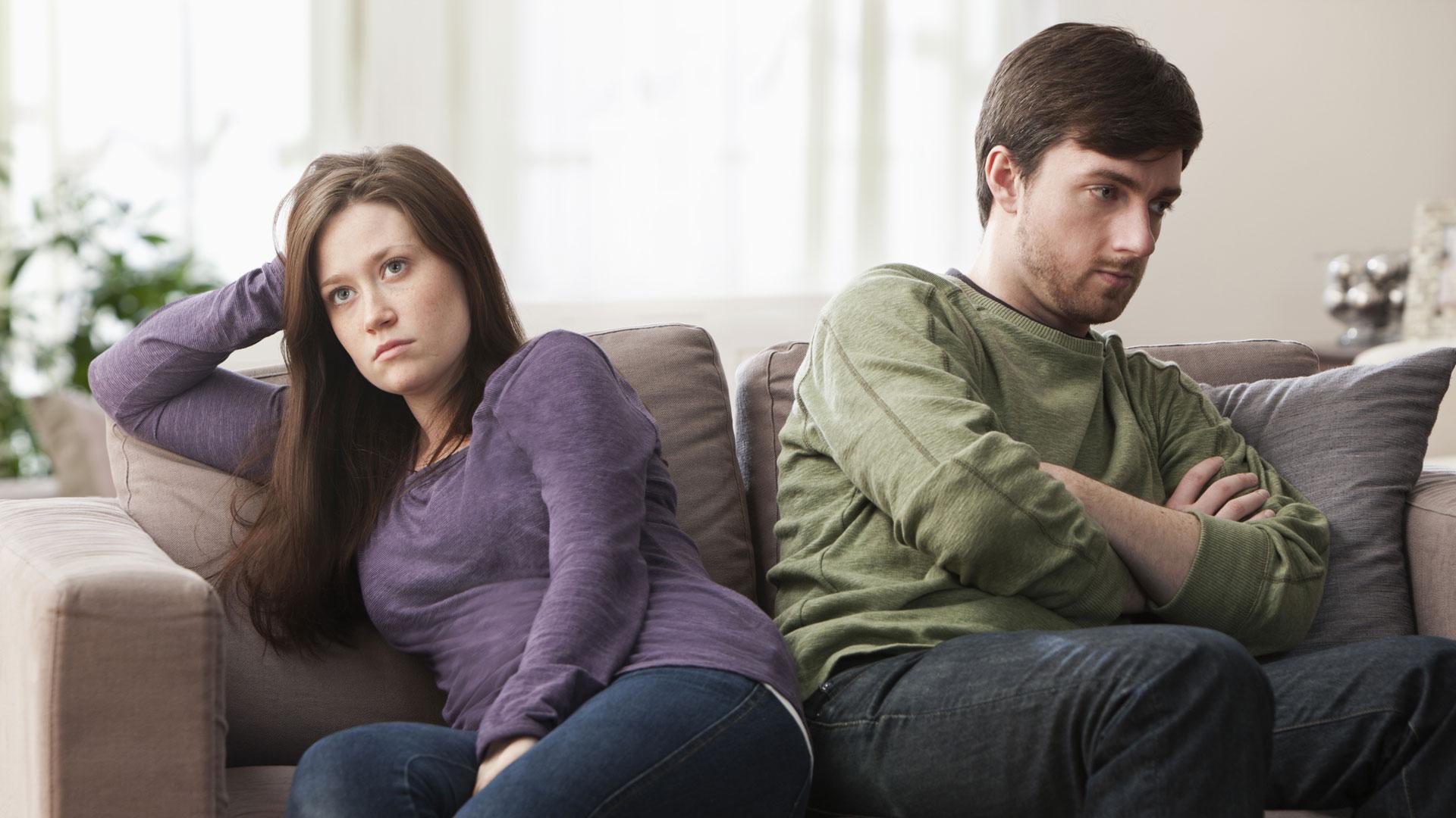 unhappy marriage, say spouse woman couple fighting unhappy 7-signs-you-re-headed-for-divorce