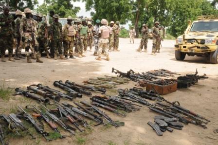 Recent recovered ammunition by Nigerian troops in Konduga