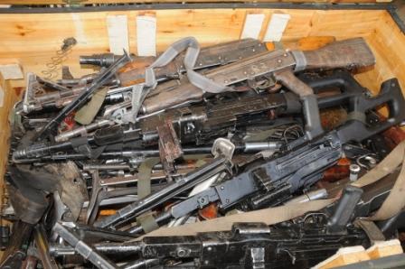 Recovered Cache of Arms from terrorists in recent encounter with the Nigerian troop