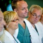 Professor Mats Brannstrom, head of a medical team which performed its first uterus transplant on a patient, attends a news conference in Gothenburg