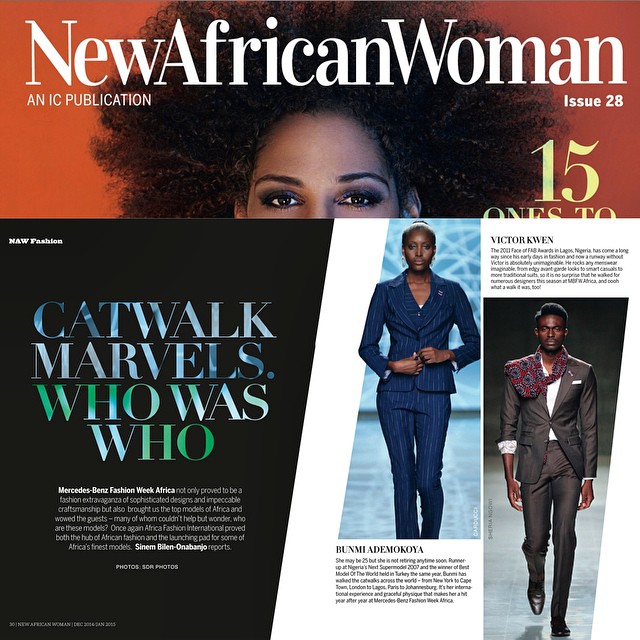 Nigerian Model Bunmi Ademokoya Rocks World Press Courtesy ISIS Models ...