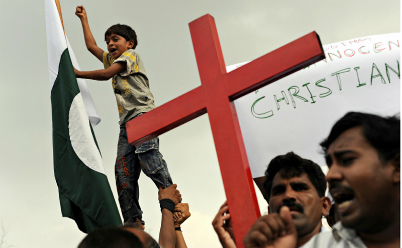 Protest Against The Killing Of Christian Couple In Pakistan (Photo Credit:AFP)