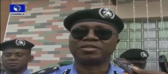 Commissioner of Police addressing newsmen at the scene of the indicent | Screen grab from YouTube/Channels TV