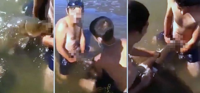Man filmed having sex with a fish in Romania. (Photo Credit: Vidmax)