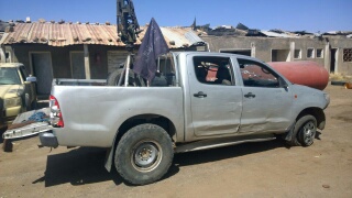 One of the captured vehicles used by the terrorists