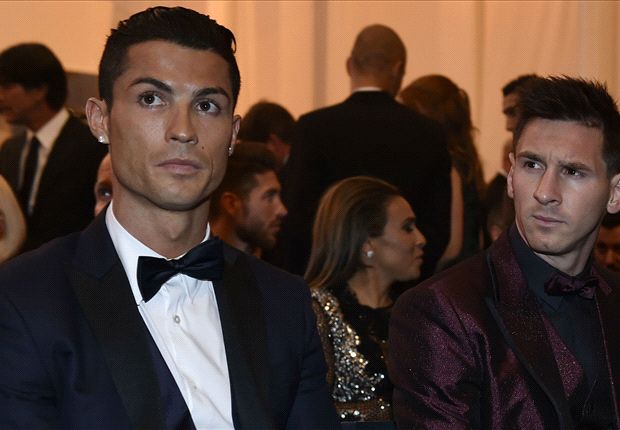 Ronaldo And Messi At The 2014 Balon D'or Award Ceremony In Zurich (Photo Credit: Goal.com)