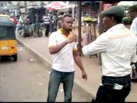 Chukwuemeka and Akpan arguing over politics in Ojo road