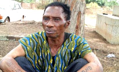 68-year old herbalist , Chief  Simon Odo from Enugu state with 56 wives and 300 children